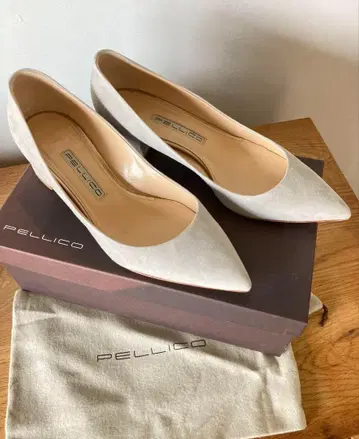 PELLECO 스틸레토 청키힐 스웨이드 그레이 37