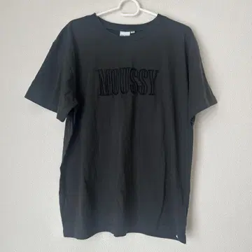 moussy 로고 자수 반팔 T셔츠 F
