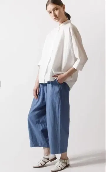 미즈이로 인드 mizuiroind 8온스 데님 와이드 팬츠