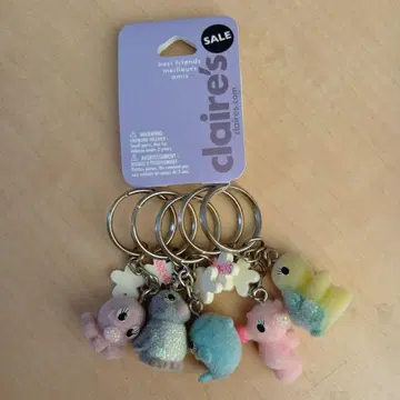 claires 동물 캐릭터 키링 5세트