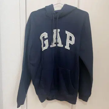 GAP 네이비 후드 부착 후드티 속기모 로고