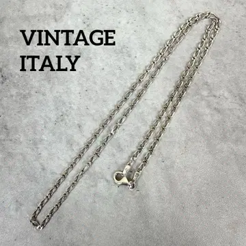 VINTAGE 이탈리아제 실버 925 피가로 체인 목걸이 44cm