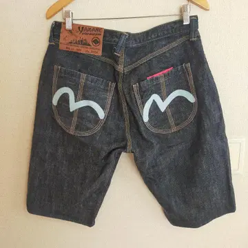 YAMANE 야마네 EVISU 에비수 686 갈매기 데님 하프 팬츠