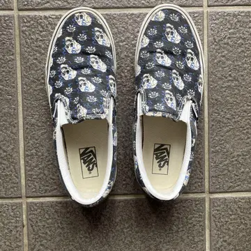 Vans 스컬 꽃무늬 슬립온