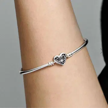 Pandora Moments Heart & Butterfly Bangle
