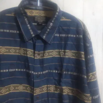 PENDLETON 긴팔 셔츠 XL 네이비/베이지 펜들턴