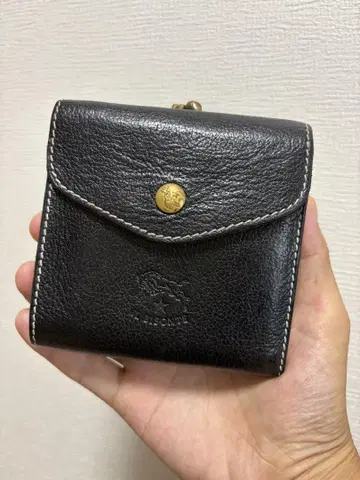 일비종떼 가마구치 이단 접이식 지갑 블랙
