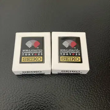 SEIKO 세계 육상 핀 배지
