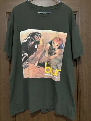 blur PARKLIFE 티셔츠 올리브 그린