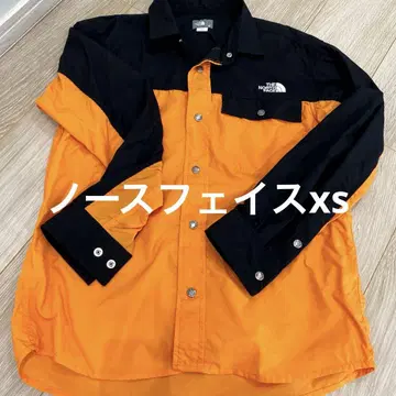 THE NORTH FACE 긴팔 셔츠 XS 블랙/오렌지