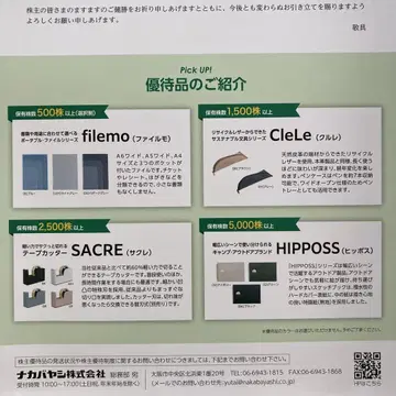 나카바야시 주주 우대품 Flex Container Mini 외 수점