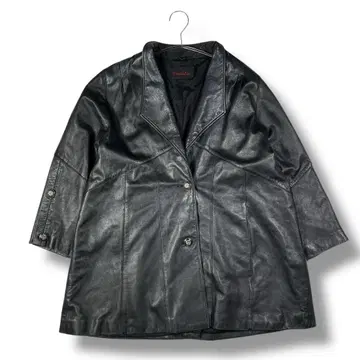 90s vintage leather jacket 체스터 코트 양가죽