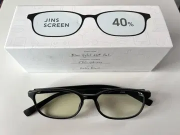 JINS SCREEN 블루라이트 차단 40% 매트 블랙