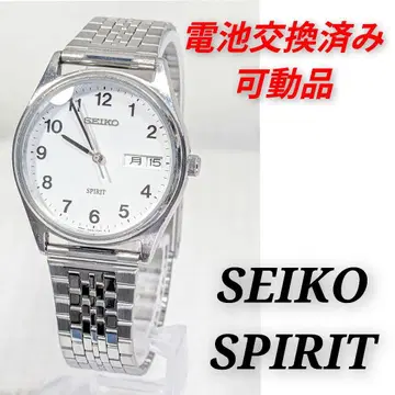 SEIKO SPIRIT 남성용 배터리 벨트 교환 완료 작동품 W-08