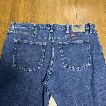 Wrangler 스트레이트 데님 인디고 블루 W38 x 30