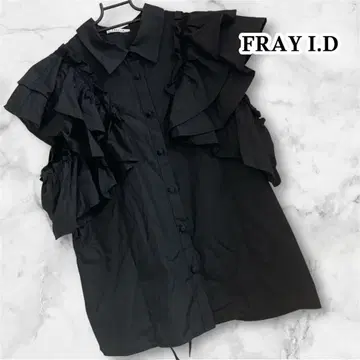 프레이 아이디 FRAY I.D 프릴 블랙 셔츠 반팔 블랙