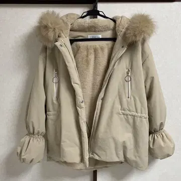 Z.A Fashion 퍼 후드 블루종