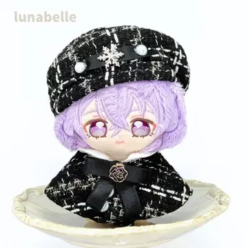 10~12cm 판초 베레모 트위드 솜인형 옷 옷 갈아입기 솜인형 앙스타