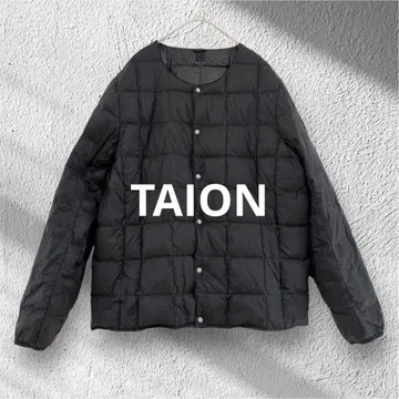 [ TAION ] 타이온 남성용 노카라 다운 자켓 블랙 L
