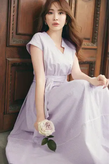 Stripe Cotton-Blend Summer Dress