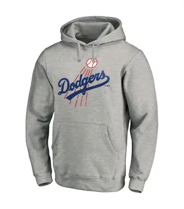 MLB 공식 Fanatics Dodgers 후드티 그레이