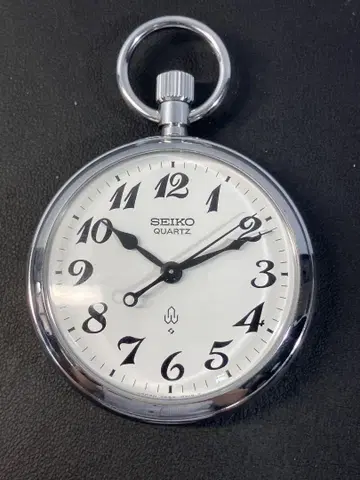 [ SEIKO ] 회중시계 철도 시계 쿼츠 7500-0010 가동품