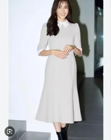 셀포드 자수 칼라 분또 원피스 34