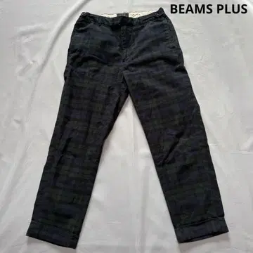 [새상품급] BEAMS PLUS 블랙워치 체크 크롭 팬츠