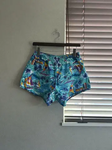 해외 구제 의류 USED 캐주얼 숏팬츠 하와이안 패턴