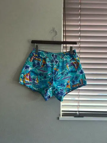 해외 구제 의류 USED 캐주얼 숏팬츠 하와이안 패턴