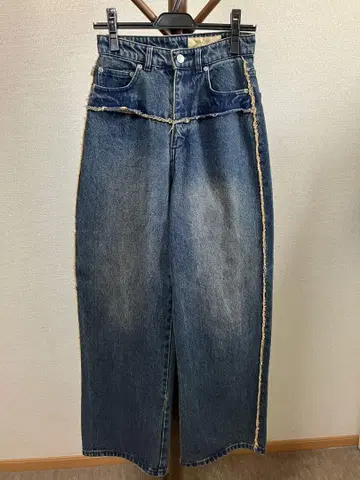 HELLA 프린지 와이드 레그 데님