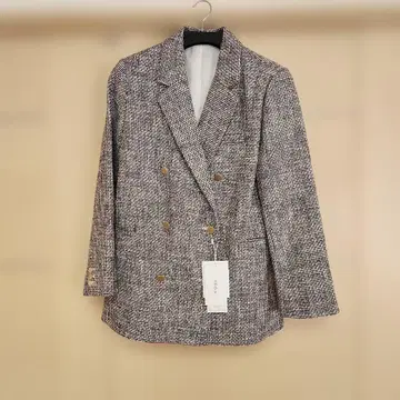 Mila Owen 더블 브레스트 트위드 자켓