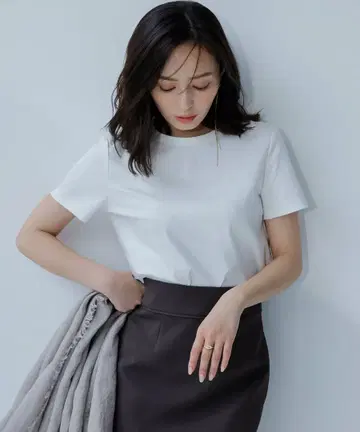anuans 실크 터치 코튼 슬림 핏 T