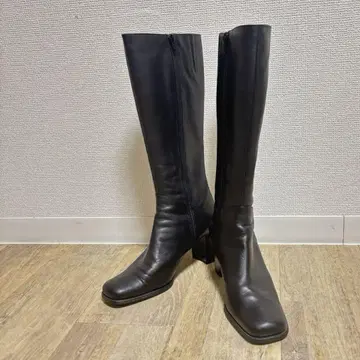 컨디션 최상 ing 롱 부츠 23cm 블랙 천연 가죽 일본제