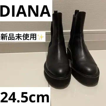 미사용 새상품 다이애나 DIANA 블랙 사이드 고어 부츠