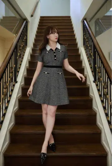 Herlipto San Rocco Tweed Knit Dress