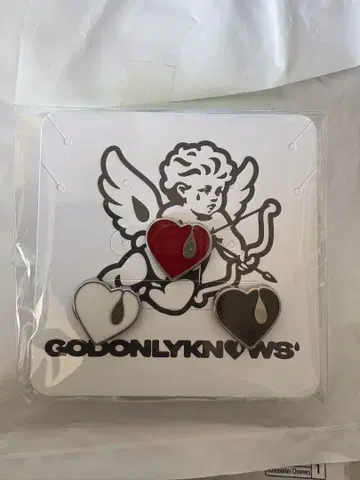 GOLD ONLY KNOWS 하트형 핀 배지 세트 이와타 타카노리