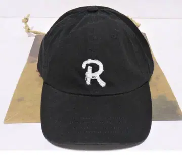 블랙 R 로고 야구 모자