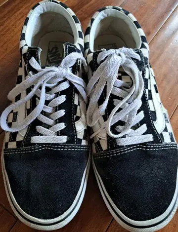 Vans 체커 패턴 스니커즈 신발 26.5cm 반스 신발 끈