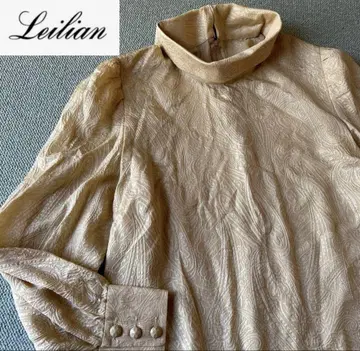 새상품급 Lellian 실크 100 하이넥 풀오버 빅 사이즈