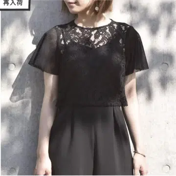 kaene 올인원 블랙 M 반팔 팬츠 드레스 카엔 블랙