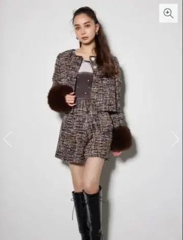 트위드 하이웨스트 숏팬츠