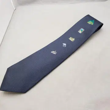 TAYA 긴자 타야 넥타이 오버텐 실크 네이비 u6892i