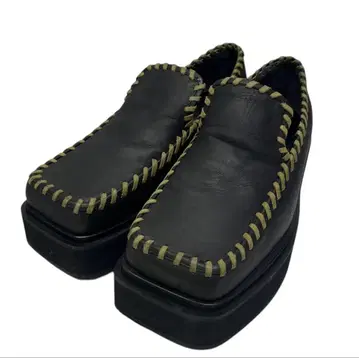 ECKHAUS LATTA 가죽 힐 로퍼 블랙 사이즈: 36