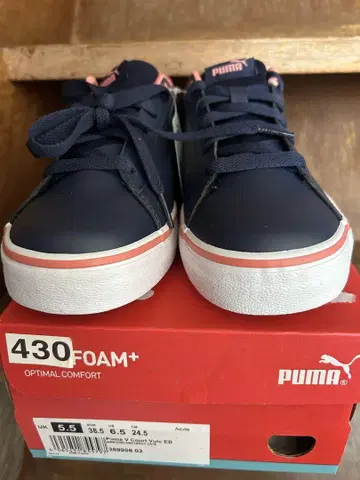 PUMA V 코트 벌크 EB 네이비/핑크 24.5cm