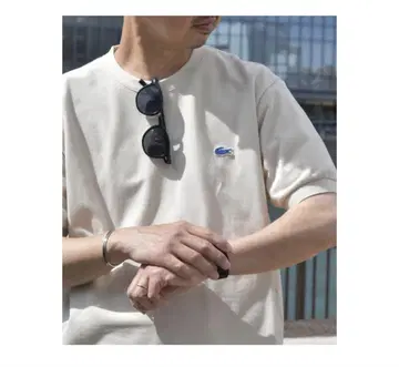 SHIPS any 별주 LACOSTE 원포인트 로고 피케T셔츠 베이지
