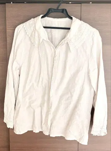 nest Robe 2024SS 린넨 자수 레이스 블라우스