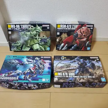HG 건담 프라모델 4종 세트 MS-06 자쿠 II 외