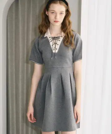 idem lace up polo onepiece/폴로 미니 원피스