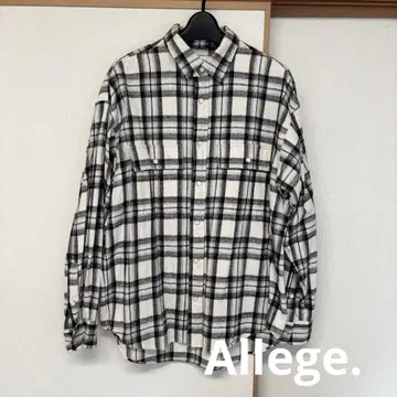 Allege. 플란넬 체크 셔츠